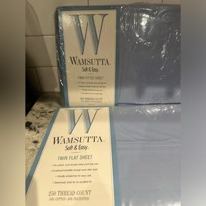 Vtg Wamsutta Soft & Easy Cotton / Polyester Twin sheet set